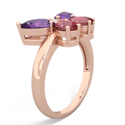 Amethyst Butterfly 14K Rose Gold ring R2215