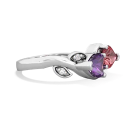 Amethyst Floral Elegance 14K White Gold ring R5790