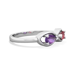 Amethyst Infinity 14K White Gold ring R5050