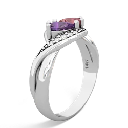 Amethyst Summer Winds 14K White Gold ring R5342