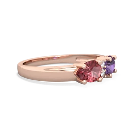 Amethyst Pear Bowtie 14K Rose Gold ring R0865