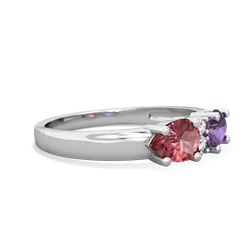 Amethyst Pear Bowtie 14K White Gold ring R0865