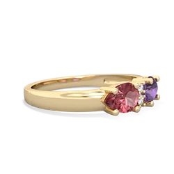 Amethyst Pear Bowtie 14K Yellow Gold ring R0865