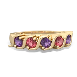 Amethyst Anniversary Band 14K Yellow Gold ring R2089