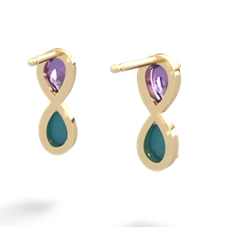 Amethyst Infinity 14K Yellow Gold earrings E5050