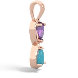 Amethyst Infinity 14K Rose Gold pendant P5050