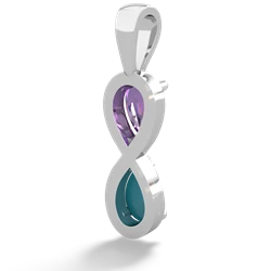 Amethyst Infinity 14K White Gold pendant P5050