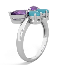 Amethyst Butterfly 14K White Gold ring R2215