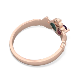 Amethyst 'Our Heart' Claddagh 14K Rose Gold ring R2388