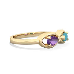 Amethyst Infinity 14K Yellow Gold ring R5050