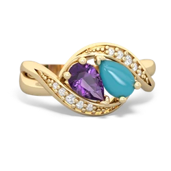 Amethyst Summer Winds 14K Yellow Gold ring R5342