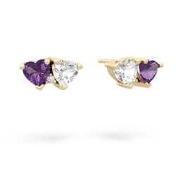Amethyst Sweethearts 14K Yellow Gold earrings E5260