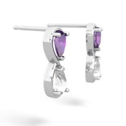 Amethyst Infinity 14K White Gold earrings E5050