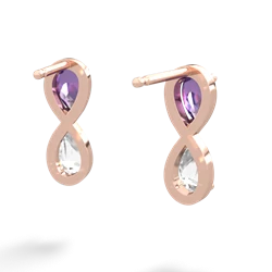 Amethyst Infinity 14K Rose Gold earrings E5050