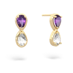 Amethyst Infinity 14K Yellow Gold earrings E5050