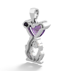 Amethyst Puppy Love 14K White Gold pendant P5800