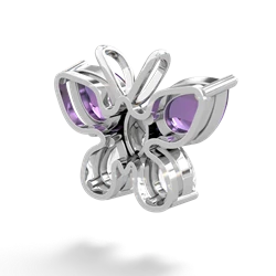 Amethyst Butterfly 14K White Gold pendant P2215