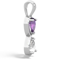 Amethyst Infinity 14K White Gold pendant P5050