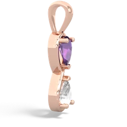 Amethyst Infinity 14K Rose Gold pendant P5050