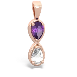 Amethyst Infinity 14K Rose Gold pendant P5050