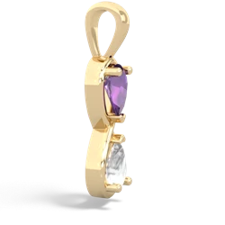 Amethyst Infinity 14K Yellow Gold pendant P5050