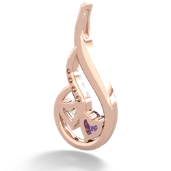 Amethyst Keepsake Curves 14K Rose Gold pendant P5450