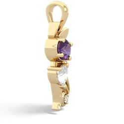 Amethyst Kitten 14K Yellow Gold pendant P5780