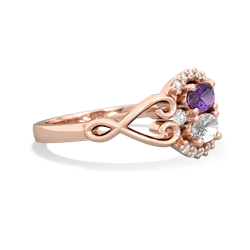 Amethyst Love Nest 14K Rose Gold ring R5860