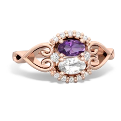 Amethyst Love Nest 14K Rose Gold ring R5860