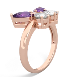 Amethyst Butterfly 14K Rose Gold ring R2215