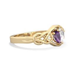 Amethyst Celtic Love Knot 14K Yellow Gold ring R5420