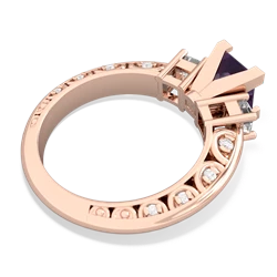 Amethyst Eternal Embrace Engagement 14K Rose Gold ring C2001