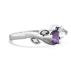 Amethyst Floral Elegance 14K White Gold ring R5790