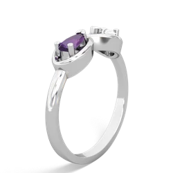 Amethyst Infinity 14K White Gold ring R5050