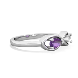 Amethyst Infinity 14K White Gold ring R5050