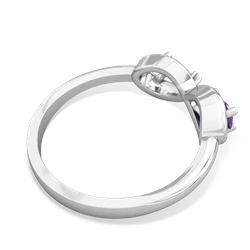 Amethyst Infinity 14K White Gold ring R5050