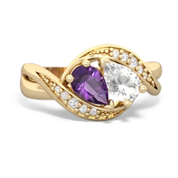 Amethyst Summer Winds 14K Yellow Gold ring R5342