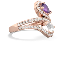 Amethyst Diamond Dazzler 14K Rose Gold ring R3000