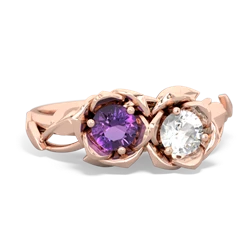 Amethyst Rose Garden 14K Rose Gold ring R5510