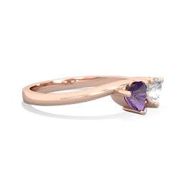 Amethyst Sweethearts 14K Rose Gold ring R5260