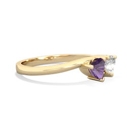 Amethyst Sweethearts 14K Yellow Gold ring R5260