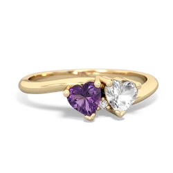 Amethyst Sweethearts 14K Yellow Gold ring R5260