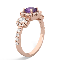 Amethyst Regal Halo 14K Rose Gold ring R5350