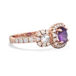 Amethyst Regal Halo 14K Rose Gold ring R5350