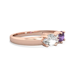 Amethyst Pear Bowtie 14K Rose Gold ring R0865