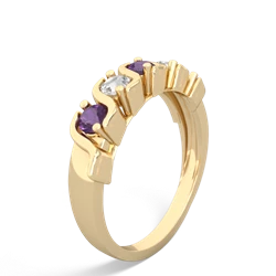 Amethyst Anniversary Band 14K Yellow Gold ring R2089