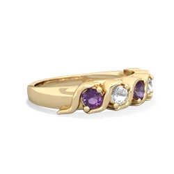 Amethyst Anniversary Band 14K Yellow Gold ring R2089