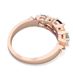 Amethyst Hugs And Kisses 14K Rose Gold ring R5016