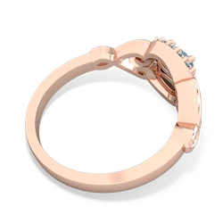 Aquamarine Love Nest 14K Rose Gold ring R5860