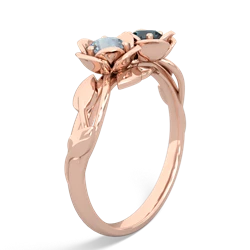 Aquamarine Rose Garden 14K Rose Gold ring R5510